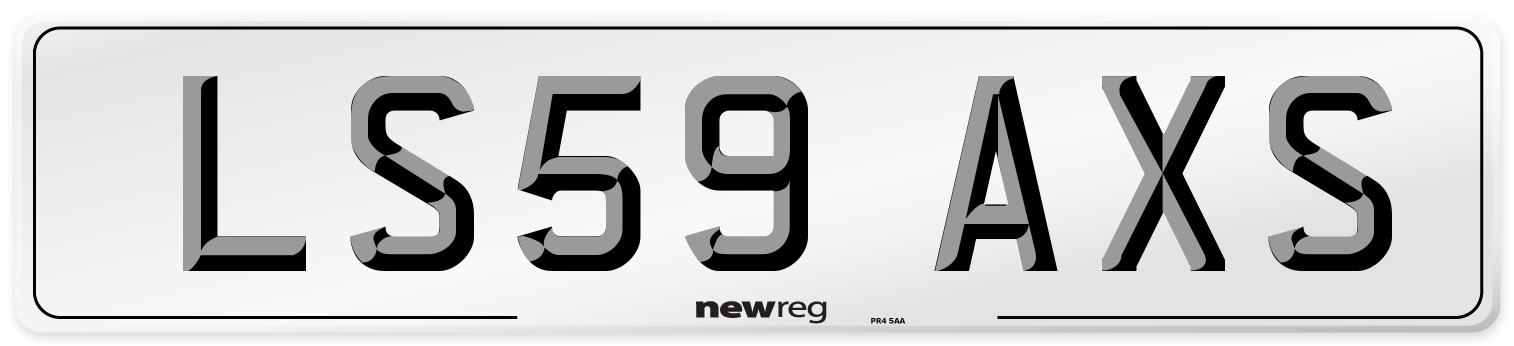 LS59 AXS Number Plate from New Reg